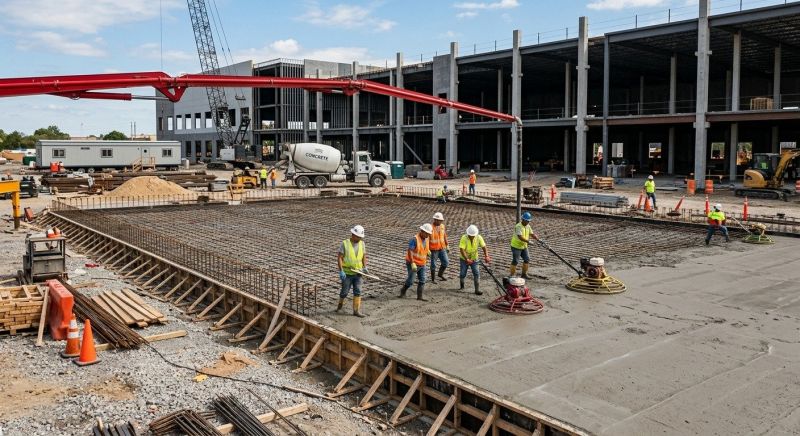 Commercial Slab Construction in Davis County, UT